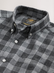 Grey Brushed Check Long Sleeve Shirt - Image 10 of 10