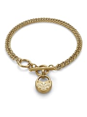 Olivia Burton Gold Tone Olivia Burton IP Lock Heart Toggle Bracelet - Image 4 of 6