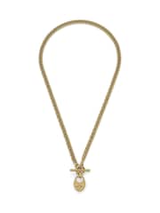 Olivia Burton Gold IP Lock Heart Toggle Necklace - Image 1 of 6