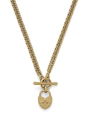 Olivia Burton Gold IP Lock Heart Toggle Necklace - Image 2 of 6
