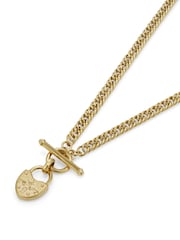 Olivia Burton Gold IP Lock Heart Toggle Necklace - Image 3 of 6