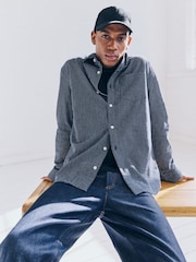 Navy Blue Check Long Sleeve Shirt - Image 1 of 10