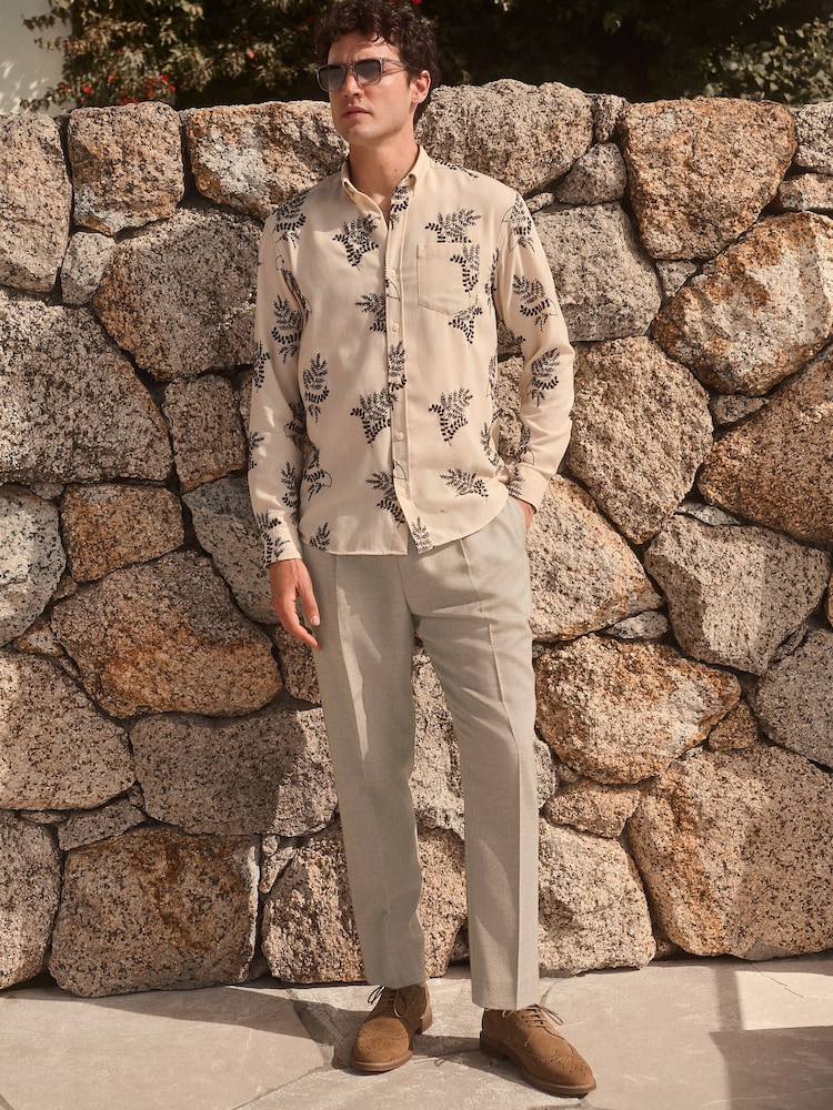 White Embroidered Long Sleeve Shirt - Image 2 of 8