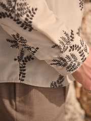White Embroidered Long Sleeve Shirt - Image 5 of 8