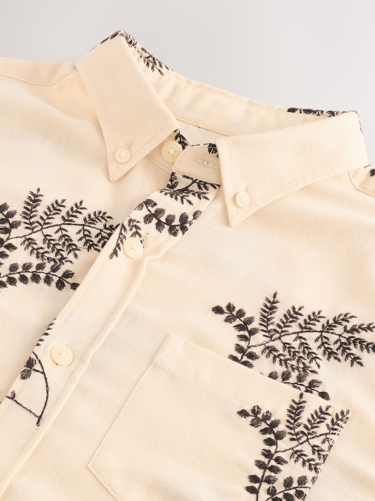 White Embroidered Long Sleeve Shirt - Image 8 of 8
