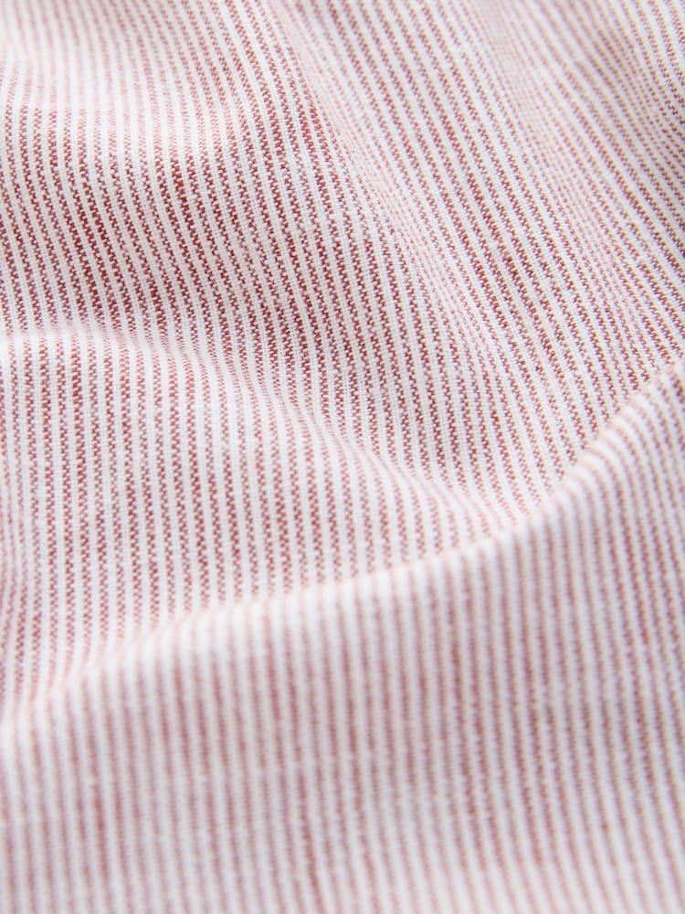 Red/White Textured Long Sleeve 100% Cotton Shirt - Image 9 of 9