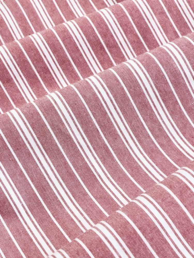 Red Soft Touch 100% Cotton Long Sleeves Stripe Shirt - Image 7 of 7