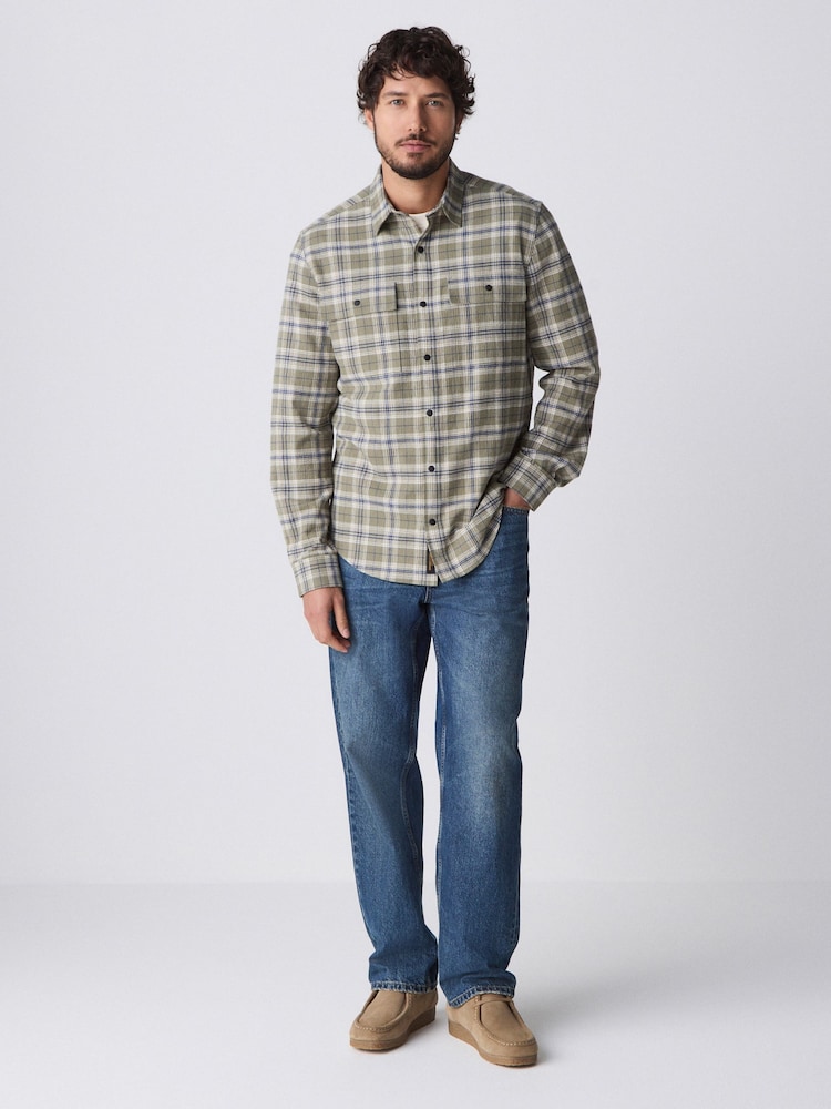 Green Long Sleeve Check Western Shirt - Image 2 of 9
