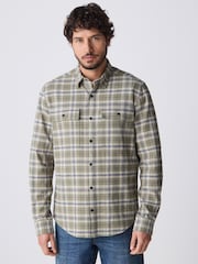 Green Long Sleeve Check Western Shirt - Image 4 of 9