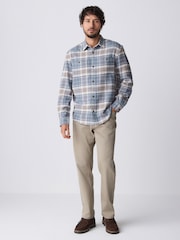 Blue Long Sleeve Check Western Shirt - Image 2 of 8