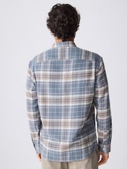Blue Long Sleeve Check Western Shirt - Image 4 of 8