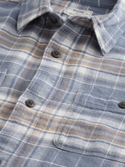 Blue Long Sleeve Check Western Shirt - Image 7 of 8