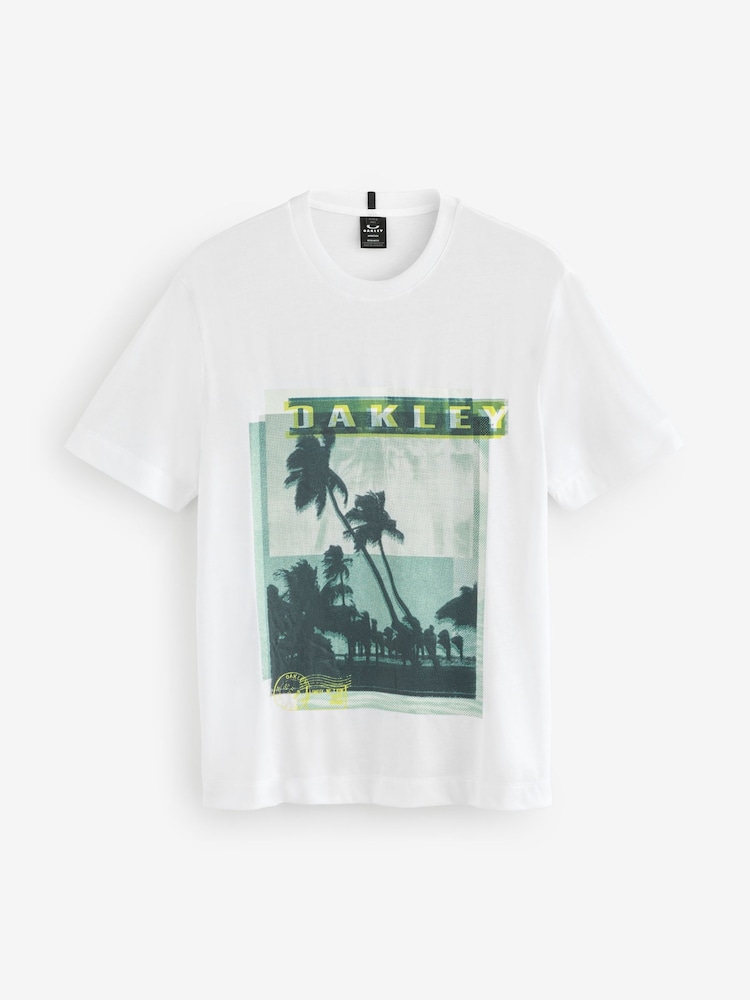 Oakley Palm Print White T-Shirt - Image 1 of 1