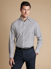Charles Tyrwhitt – bügelfreies, gestreiftes Slim-Fit-Bengal-Hemd mit Haifischkragen, 100 % Baumwolle - Bild 1 von 6