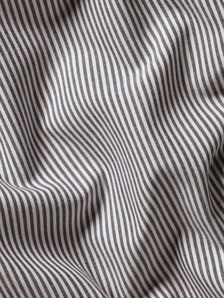 Charles Tyrwhitt Black Slim Fit Non-Iron Cutaway Collar Bengal Stripe 100% Cotton Shirt - Image 6 of 6 Charles Tyrwhitt Black Slim Fit Non-Iron Cutaway Collar Bengal Stripe 100% Cotton Shirt - Image 6 of 6