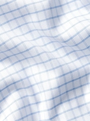 Charles Tyrwhitt Blue Slim Fit Cutaway Collar Non Iron Fine 100% Cotton Check Shirt - Image 7 of 7