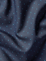 Charles Tyrwhitt Blue Slim Fit Non-Iron Spot Casual Print 100% Cotton Shirt - Image 7 of 7