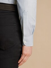 Charles Tyrwhitt Black Slim Fit Non Iron Button Down 100% Cotton Check Shirt - Image 2 of 6