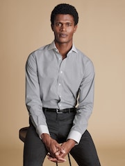 Charles Tyrwhitt Black Slim Fit Non Iron Winchester Bengal 100% Cotton Stripe Shirt - Image 2 of 7