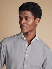 Charles Tyrwhitt Black Slim Fit Non Iron Winchester Bengal 100% Cotton Stripe Shirt - Image 4 of 7