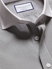 Charles Tyrwhitt Black Slim Fit Non Iron Winchester Bengal 100% Cotton Stripe Shirt - Image 6 of 7