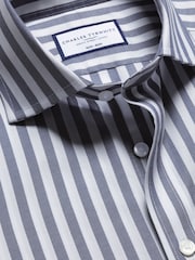 Charles Tyrwhitt Slim Fit Cutaway Collar Non-Iron Wide Stripe 100% Cotton Shirt - Изображение 5 из 6