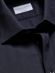 Charles Tyrwhitt Blue Slim Fit Non Iron Royal Oxford 100% Cotton Shirt - Image 5 of 6