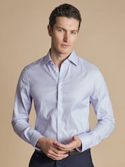 Charles Tyrwhitt Pink Slim Fit Egyptian Cotton Two Colour Check Shirt - Image 1 of 5
