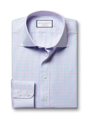 Charles Tyrwhitt Pink Slim Fit Egyptian Cotton Two Colour Check Shirt - Image 4 of 5