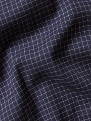 Charles Tyrwhitt Blue Slim Fit Non Iron Stretch Twill Fine Check Shirt - Image 6 of 6