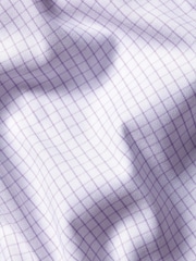 Charles Tyrwhitt Purple Slim Fit Non Iron Stretch Twill Fine Check Shirt - Image 6 of 6