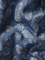 Charles Tyrwhitt Blue Slim Fit Non Iron Paisley Print 100% Cotton Shirt - Image 5 of 5