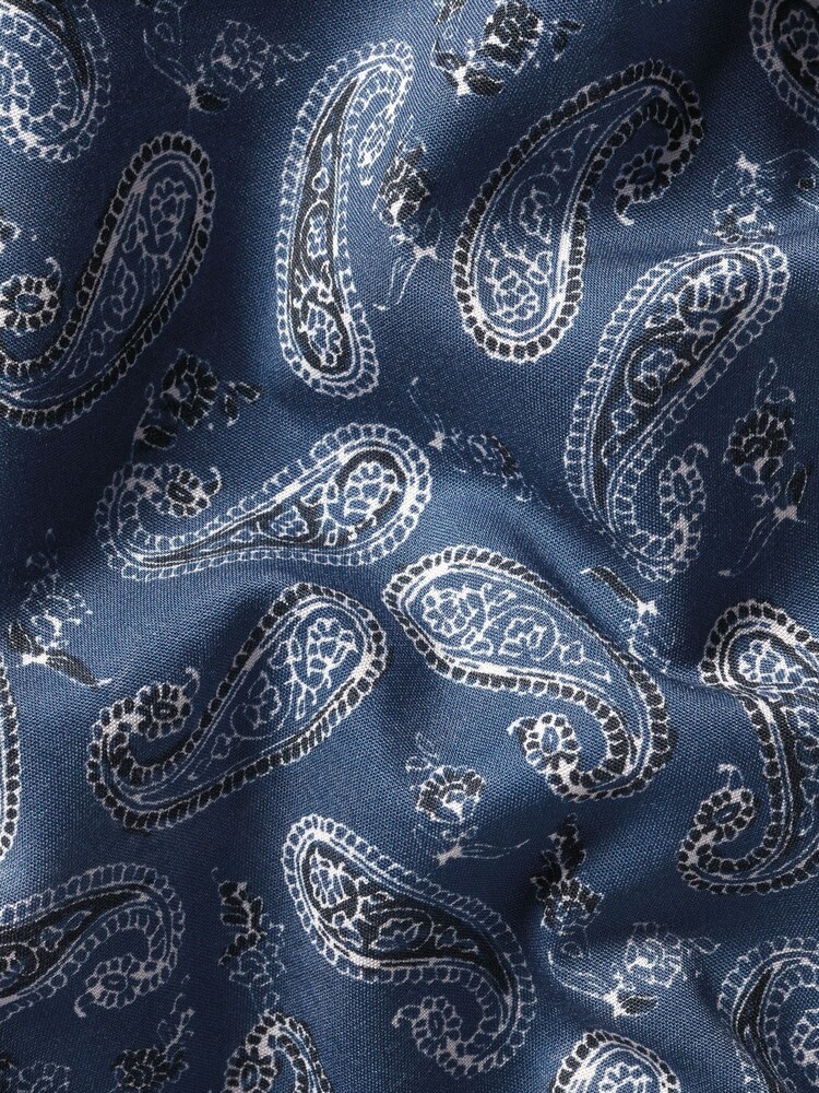 Charles Tyrwhitt Blue Slim Fit Non Iron Paisley Print 100% Cotton Shirt - Image 5 of 5