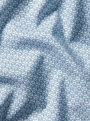 Charles Tyrwhitt Blue Slim Fit Non-iron Link Print 100% Cotton Shirt - Image 6 of 6