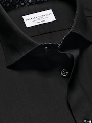Charles Tyrwhitt Slim Fit Non-Iron Twill Printed Trim Shirt - Изображение 4 из 5