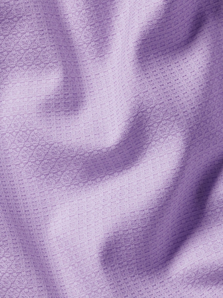Charles Tyrwhitt Purple Slim Fit Non-Iron Square Stretch Texture Shirt - Image 6 of 6