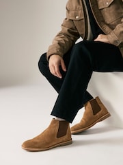 Stone Stitchdown Chelsea Boots - Image 1 of 6