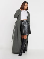 Серый - PixieGirl Petite Denim Trench Coat - Image 3 of 5