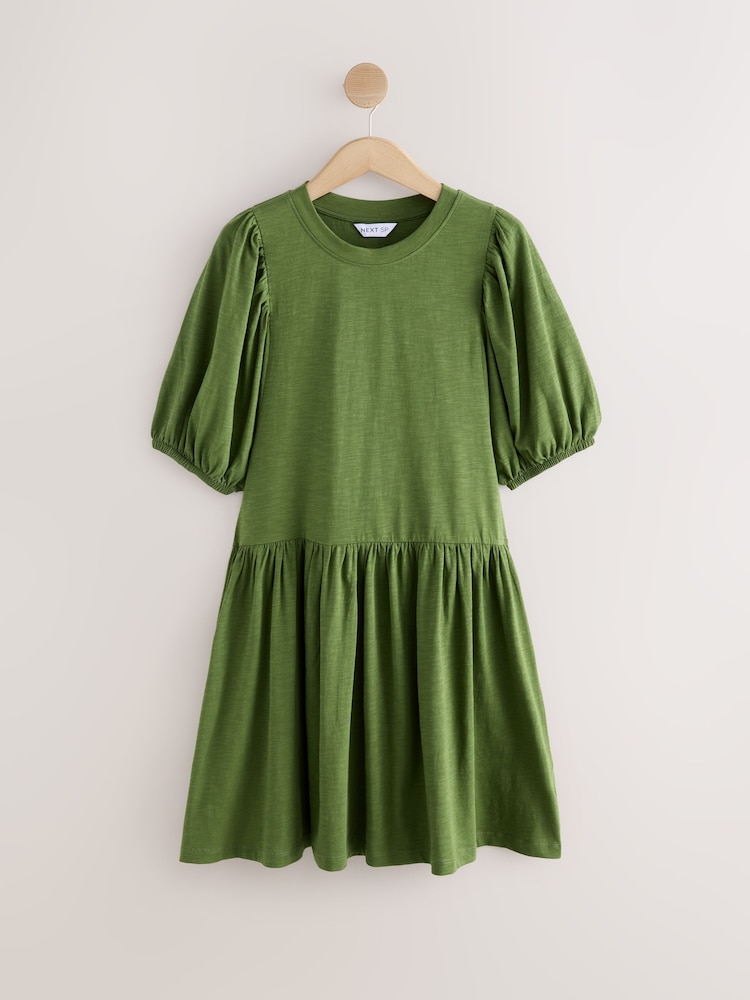 Lime Green Twofer 100% Cotton Dress - Image 1 of 1