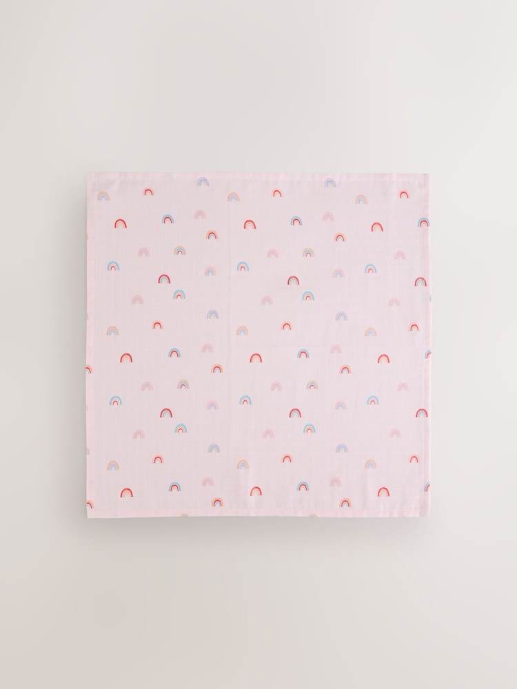Bright Rainbow Baby Muslins Cloths 4 Pack - Image 2 of 5 Bright Rainbow Baby Muslins Cloths 4 Pack - Image 2 of 5