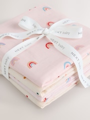 Bright Rainbow Baby Muslins Cloths 4 Pack - Image 5 of 5
