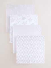 Grey Star Baby Muslins 100% Cotton Cloths 4 Pack - Image 1 of 11