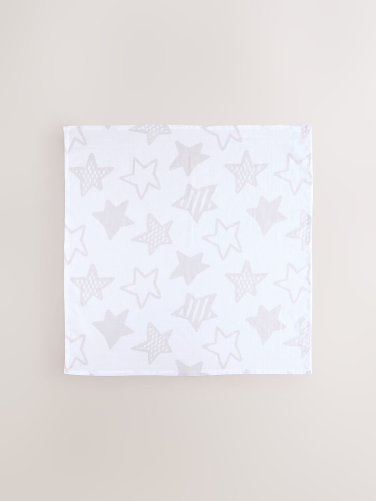 Grey Star Baby Muslins 100% Cotton Cloths 4 Pack - Image 3 of 11