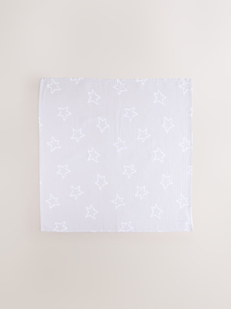 Grey Star Baby Muslins 100% Cotton Cloths 4 Pack - Image 4 of 11