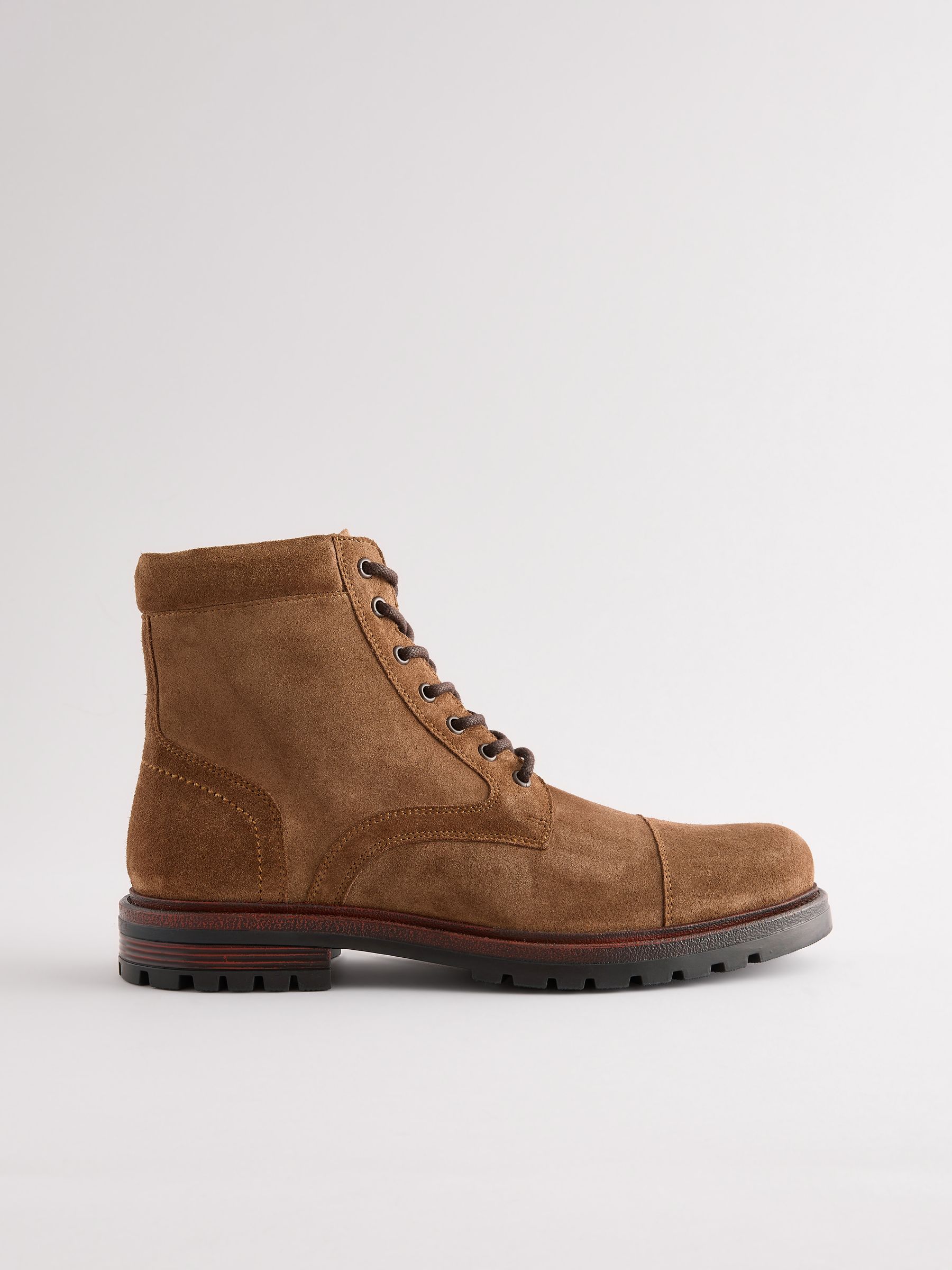 Buy Brown Toecap Cleat Sole Suede Boots from Next USA