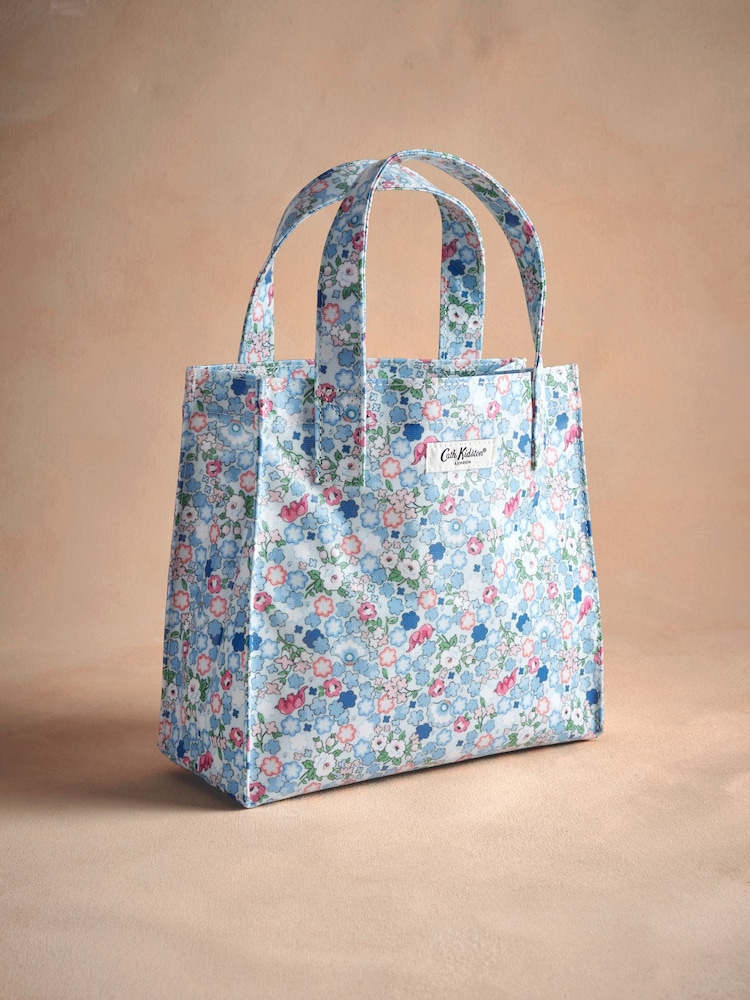 Cath Kidston Blue Dream Ditsy Small Coated Book Bag - Image 6 of 8