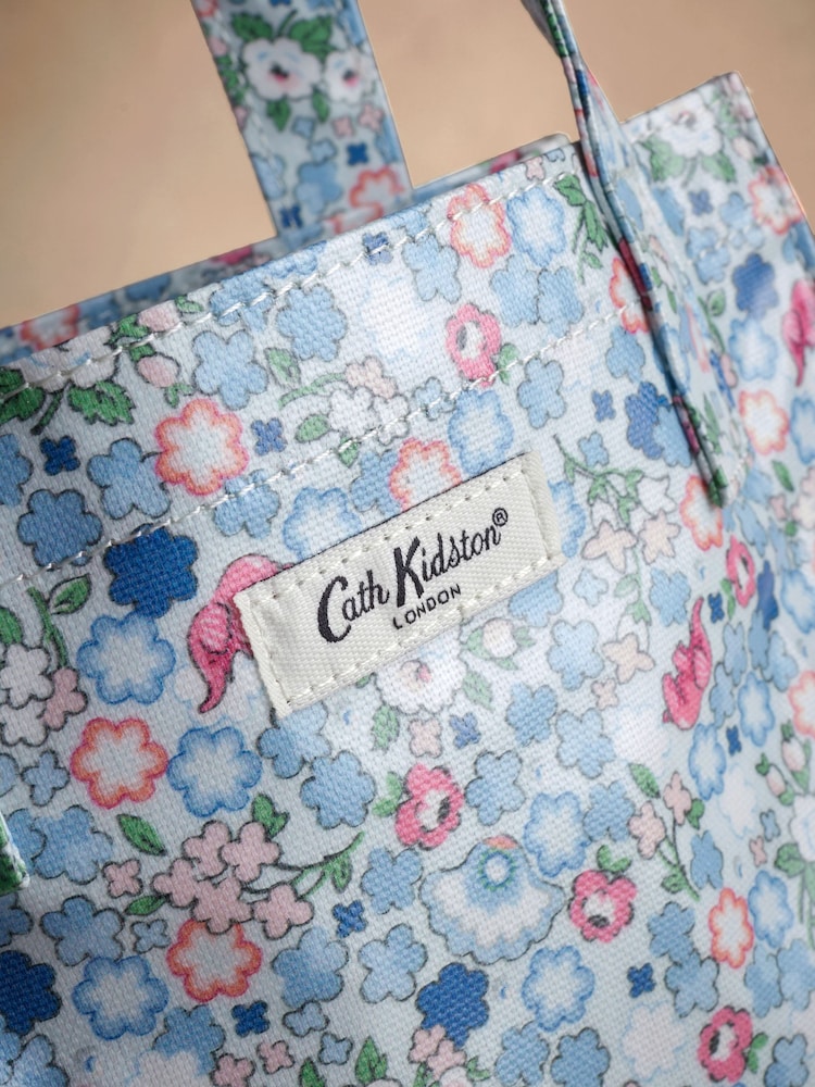 Cath Kidston Blue Dream Ditsy Small Coated Book Bag - Image 7 of 8
