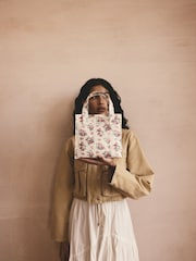 Cath Kidston Ecru Icon Bunches Small Book Bag - Image 3 of 7