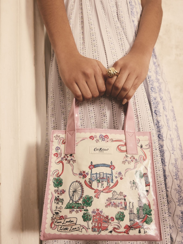 Cath Kidston Ecru Lovely London Small Book Bag - Image 3 of 8
