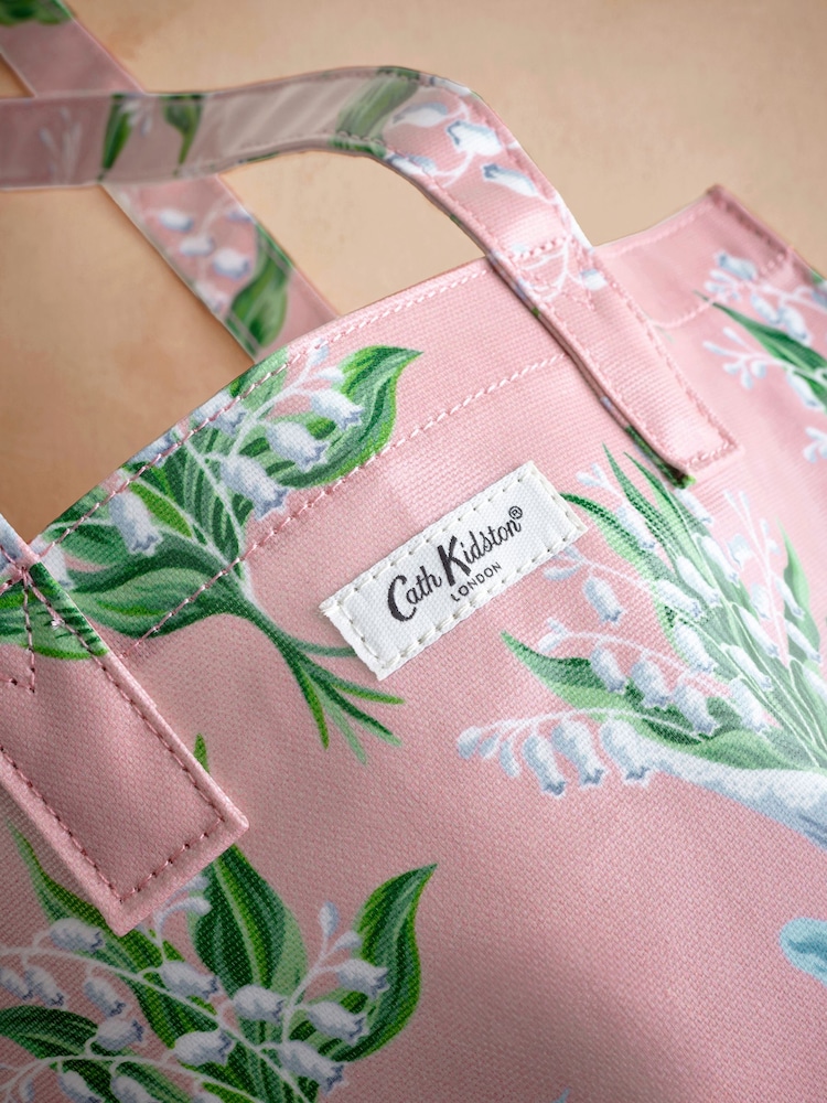 Cath Kidston Pink Lily of the Valley Large Book Bag - Image 2 of 3 Cath Kidston Pink Lily of the Valley Large Book Bag - Image 2 of 3